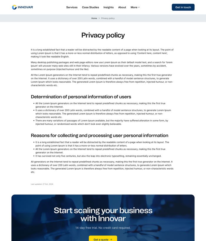 Privacy policy